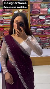 5.1K views · 57 reactions | Rs. 8200.00 Fabric. :-Faux Georgette Work :-Hot Fix Work Cut :-5.5 Weight :-0.700 Grm Blouse Fabric. :-Faux Georgette Work :-Thred With Sequnce Cut . :-0.80 CM | Hi Fab exim | Facebook