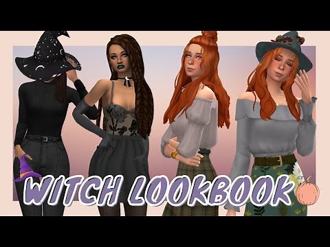 WITCH LOOKBOOK + FULL MAXIS MATCH CC LIST - Sims 4 Create a Sim Halloween Witch and Nature Witch