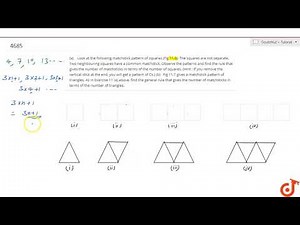 (a) Look at the following matchstick pattern of squares (Fig 11.6). The squares are not separate...