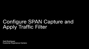 Configure SPAN capture and apply traffic filters - Technical Support - Cisco Video Portal