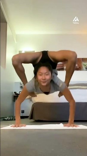 Woman Performs Flexible Contortion and Balancing Acts