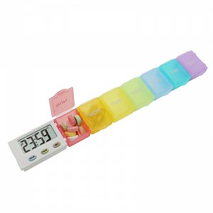 [Hot Item] Creative Free Combination Plastic Pill Case with Alarm Electric Medicine Box