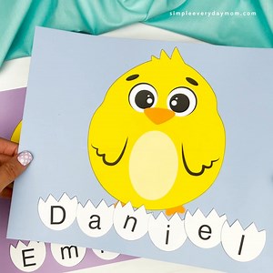 1.3K views · 19 reactions |  Chick Name Craft ✂️ Get the template on the blog | Simple Everyday Mom | Facebook