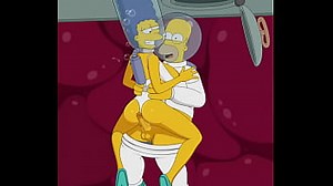 The Simpsons Marge x Homer Sex Porn Hentai Hot Horny Animation Underwater Cumming
