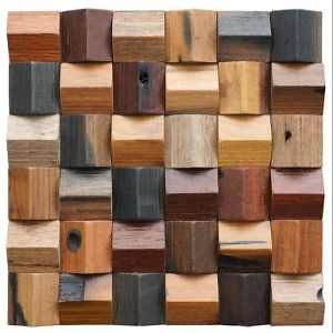 [Hot Item] Design 3D Rectangular Old Ship Wood Mosaic Tiles