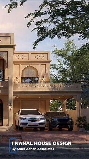 A majestic 1 kanal haveli house design by Amer Adnan Associates. The interior of the house also reflects elements of the traditional haveli style including arches, central columns, wooden doors, and an earthy color palette. Architecture | Construction | Interior Design | Construction & Project Management Consultants For construction and design, check out www.ameradnan.com or call 042-35774353 / 0302-4666366. #architecturaldesigns #architects #architecture #constructionmanagement #architecturedes
