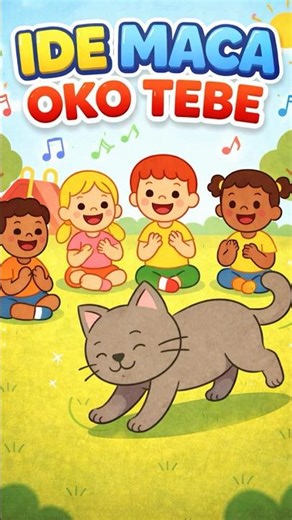IDE MACA OKO TEBE 🐱🎵 | Najlepša Dečija Pesmica | #shorts #idemacaokotebe #maca #decijepesmice