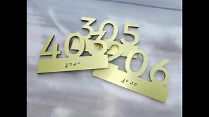 Room Number Signs With Grade 2 Braille. Custom Door Numbers With Braille. Apartment Number Plaques. Hotel Room Numbers. Braille Signs. - Etsy