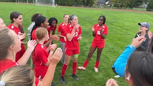 WMA Girls Soccer celebrated a win AND a birthday yesterday. Happy 18th birthday, Lauren G. '25. | Wilbraham & Monson Academy