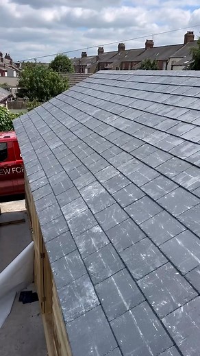 13K views · 143 reactions | Fitting a natural slate roof on the latest garage build. We use best grade Spanish slates and they look lovely, just messy and hard work to fit, but worth the effort. #slateroof #slates #roof #roofing #garageroof | Simon Bowler | Facebook