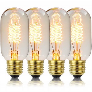 [Hot Item] Home Lighting Edison Bulb T45 Tungsten 230V 40W 160lm Clear Glass Spiral Filament Decorative Bulb