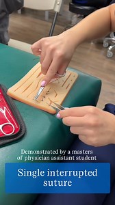 Single interrupted suture: mastered! 瑱 This technique involves...
