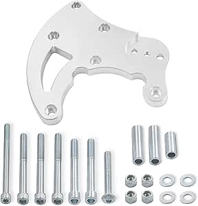 A/C Compressor Bracket Compatible with Chevy LS Engines LS1 LS2 LS3 LS6 Truck Spacing GM R4 1988-1995 Truck SUV Vortec Engines 1999-2013 Silver