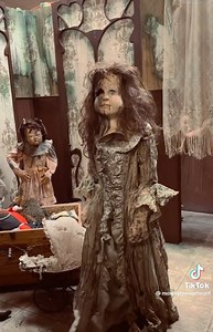 2K views · 104 reactions | Old dolls can be sooo creepy  | Wilkes Family Halloween Displays | Facebook