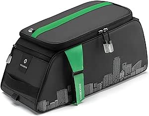ROCKBROS Bike Rack Bag with Rain Cover 9L Capacity Large Bicycle Trunk Bag Waterproof Bike Pannier Bag for Cycling Commuter Saddle Bag for Bike Rear Rack Cycling Commuting Luggage Bags