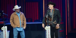 Jon Pardi inducted into the Grand Ole Opry by Garth Brooks