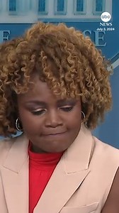 22K views · 601 reactions | White House press sec. Karine Jean-Pierre told reporters that Pres. Biden is "absolutely not" stepping down in the wake of growing pressure over his debate performance. "He understands that it is fair for people to ask that question," Jean-Pierre said, adding: "We cannot forget his record and what he was able to do ... that matters, too." https://abcnews.visitlink.me/AfW6Fs | ABC News | Facebook