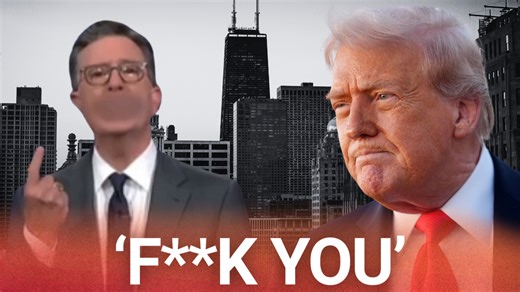 Late Show host Stephen Colbert has sent a brutal message to US President Donald Trump. | Sky News Australia