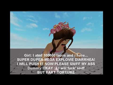 Cute Girl Farting on Dummy Face RBLX Fart animation