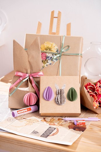 🎁 Gift wrappings are most beautiful when you make them yourself. Handcrafted Easter wrapping adds an extra touch of warmth and thoughtfulness, making each gift unique and your loved one feel truly special.💖 Get ready to hop into creativity this Easter with Kores! 🐰✨ #kores #freeyourideas #easter #diyideas #giftwrap | Kores