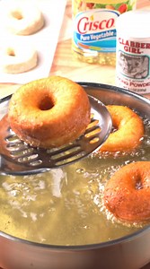 We ‘doughnut’ know what we’d do without this recipe 😍🍩 Make fresh Old Fashioned Doughnuts right from your kitchen with the help of Clabber Girl Baking Powder and @‌CriscoBrand! Get the full instructions here: https://bit.ly/4euRtOI | Clabber Girl