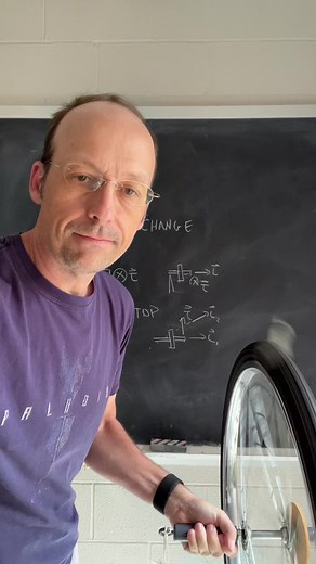 4.1K views · 121 reactions | Explaining the spinning wheel. #physics #science #physicsdemo | Rhett Allain | Facebook