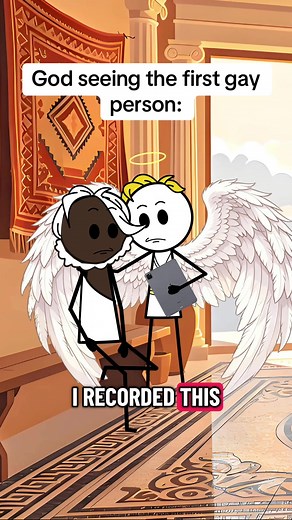 God seeing the first gay person:@Dimpey #fyp #tiktok #usa #animation #funny