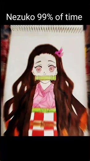 Nezuko Drawing : Nezuko’s Demon Form Before & After Sketch | Must-Watch for Demon Slayer Fans! 🌟"