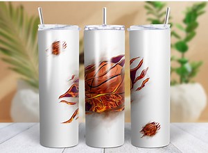 Basketball Fireball 20oz Tumbler Design (PNG Digital Download)