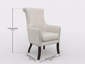 Lexicon Windsor Fabric Accent Chair, Beige