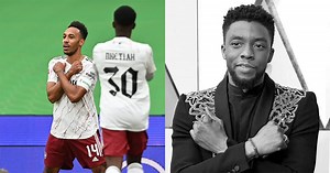 Arsenal striker Aubameyang does Wakanda Forever tribute to late 'Black Panther' star Chadwick Boseman