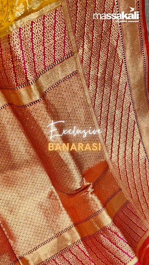 5.1K views · 71 reactions | A beautiful yellow and pink Banarasi...