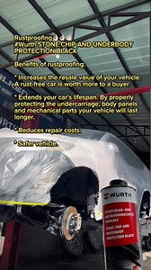 Rustproofing👌🏻👌🏻👌🏻#Wurth STONE CHIP AND UNDERBODYPROTECTION BLACK | Tom’s Auto Refinishing & Auto Detailing