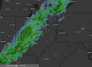 5 AM Radar Update | A line of showers will move into the area this morning ahead of a cold front. On and off scattered showers are then expected this afternoon. | US National Weather Service Pittsburgh PA