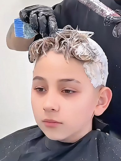 Kids Hair Color Transformation with Bleach