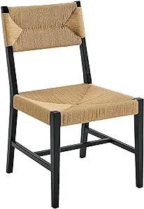 Modway EEI-5489-BLK-NAT Bodie Wood Dining Chair, Black Natural