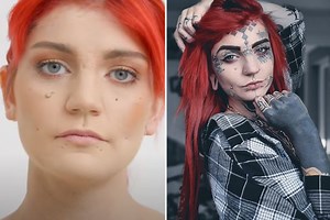 Mum unrecognisable after tattoo transformation which left her feeling ‘vile’