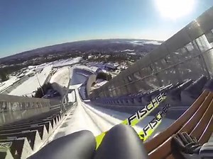 A jump in sunny Holmenkollen with my #GoPro camera. Fredag den 13.mars kl.17.00 avslutter vi verdenscupsesongen vår her i Holmenkollen. Kom og hei på oss da, gratis inngang! | Maren Lundby