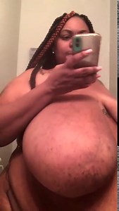 Solo ssBBW cooking fully naked huge tits