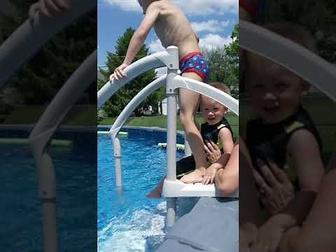 Baylor Active swimming in his underwear