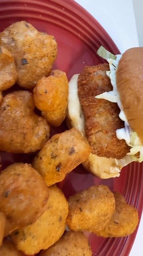 Filet o Fish & Heart Shaped Tater Tots Ingredients:� • 4 white fish fillets (cod, pollock, or haddock)� • Salt & pepper to taste� • 1 cup all-purpose flour� • 2 eggs, beaten� • 1 cup breadcrumbs (panko preferred)� • 1/2 tsp paprika (for extra flavor in the breading)� • 4 soft hamburger buns� • 4 slices American cheese� • Tartar sauce (see below or use store-bought)� • Oil for frying��Homemade Tartar Sauce:� • 1/2 cup mayo� • 2 tbsp chopped dill pickles� • 1 tsp lemon juice� • 1 tsp capers (optio