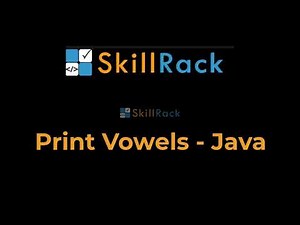 Print Vowels - Java