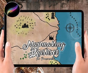 Fantasy Map Creator: 60 Procreate Brushes, Stamps & Textures - Etsy Canada