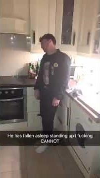 Drunk Man Falls Asleep While Waiting for Kettle to Boil