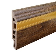 [Hot Item] F80-a White PVC Skirting Board Plastik Baseboard Dengan Klip