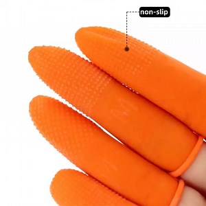[Hot Item] Natural Rubber Finger Stall Non Slip Finger Cover Anti Static Latex Disposable Finger Cots