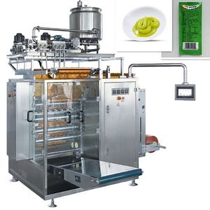 [Hot Item] Automatic 4-Side Sealing Mustard Sauce Shampoo Ketchup Sachet Bag Packing Machine