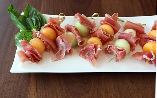 Melon and Prosciutto di Parma Skewers - Prosciutto Di Parma