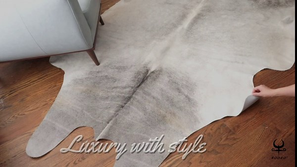 rodeo Elegant Cowhide Rug Elephant Grey (7X7)