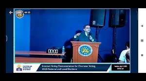 The Commission on Elections holds an internet voting demonstration for overseas Filipino voters in the 2025 national and local elections in Intramuros, Manila on Tuesday (July 11, 2023). The poll body seeks to increase the overseas voter turnout, which only saw 39 percent in the 2022 polls. | via Steph Sevillano | Philippine News Agency | Facebook